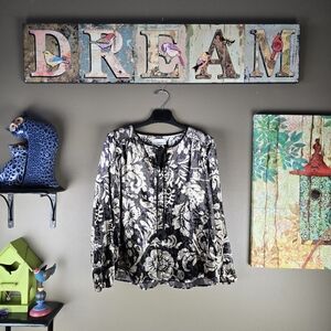 Anthropologie Faustine Velvet Peasant Top Small